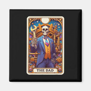 Aimant La carte de tarot papa squelette fête des pères Da