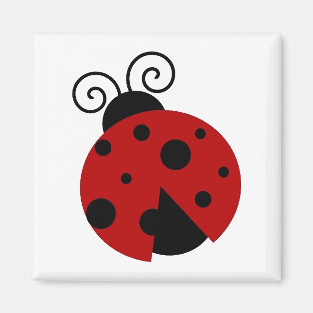 Aimant La chance est un joli dessin de Ladybug (Devant)
