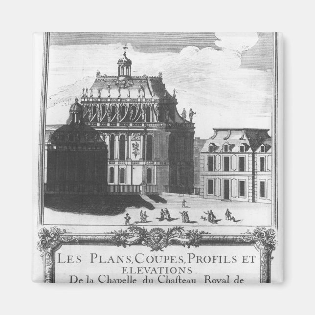 Aimant La Chapelle Royale, illustration de "Les Plans" (Devant)