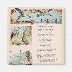 Aimant La cigogne et le Fox des fables