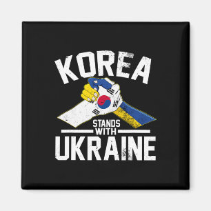 Aimant La Corée se tient aux côtés de l'Ukraine Drapeau u