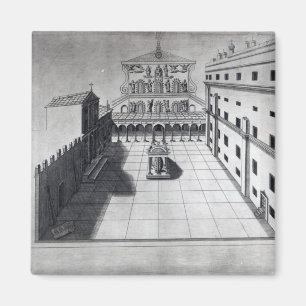 Aimant La cour de belvédère à Rome de vieux St Peter
