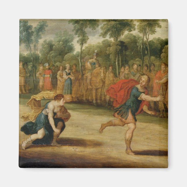 Aimant La course d'Atalanta et Hippomène (huile sur panne (Devant)