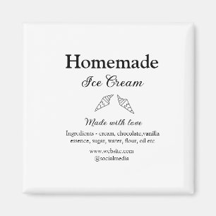 Aimant La crème glacée maison ajouter les ingrédients fab
