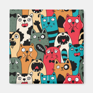 Aimant La Crowd of cats