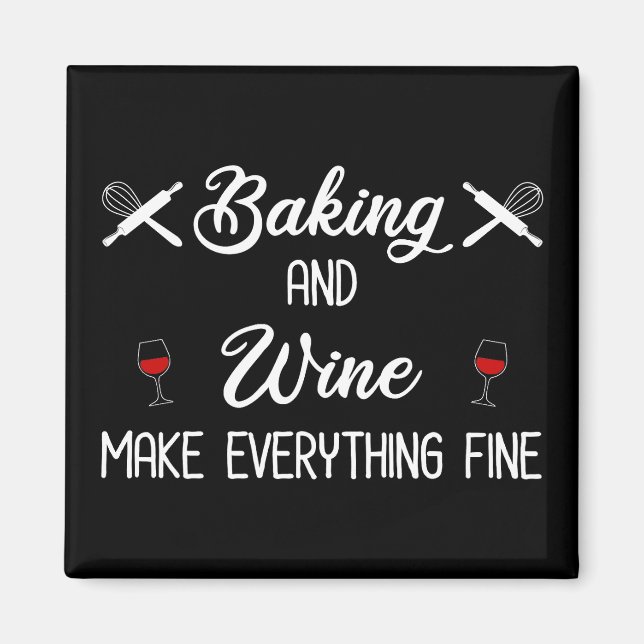 Aimant La Cuisine Et Le Vin Font Tout Bien (Devant)