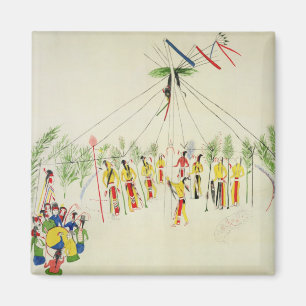 Aimant La danse de Sun de Shoshone (colorant sur la