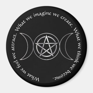 Aimant La déesse de la Lune Wicca Pentacle
