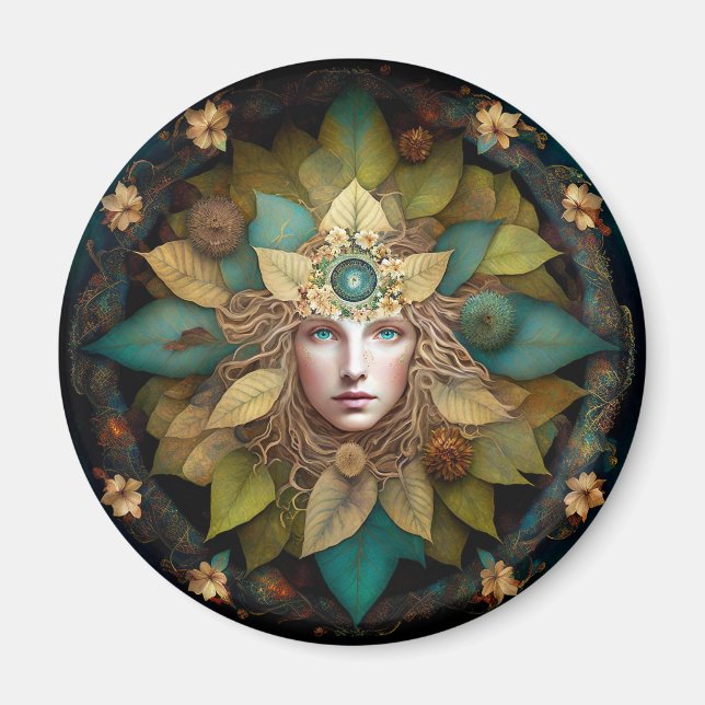 Aimant La déesse de la nature Mandala (Devant)