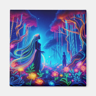 Aimant La déesse Neon Forêt de Lumière Imaginaire conte d