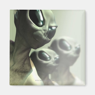 Aimant La famille des aliens s'est blottie ensemble