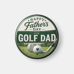 Aimant La fête des pères pour papa golfeur 