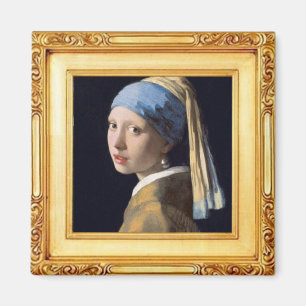 Aimant La fille au collier de perles par Vermeer