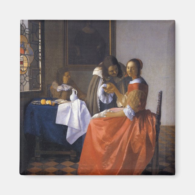 Aimant La fille avec le Wineglass (Devant)
