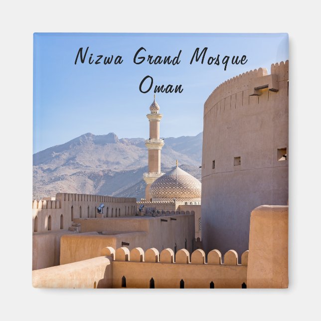 Aimant La Grande mosquée et le minaret de Nizwa - Oman (Devant)