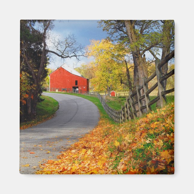 Aimant La grange en automne (Devant)