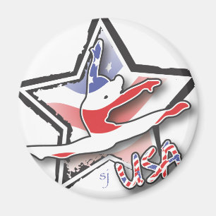 Aimant La gymnastique de femmes des Etats-Unis
