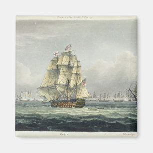 Aimant La HMS Victory naviguant pour la ligne française