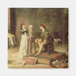 Aimant La jeune sculpteuse (huile sur la toile)