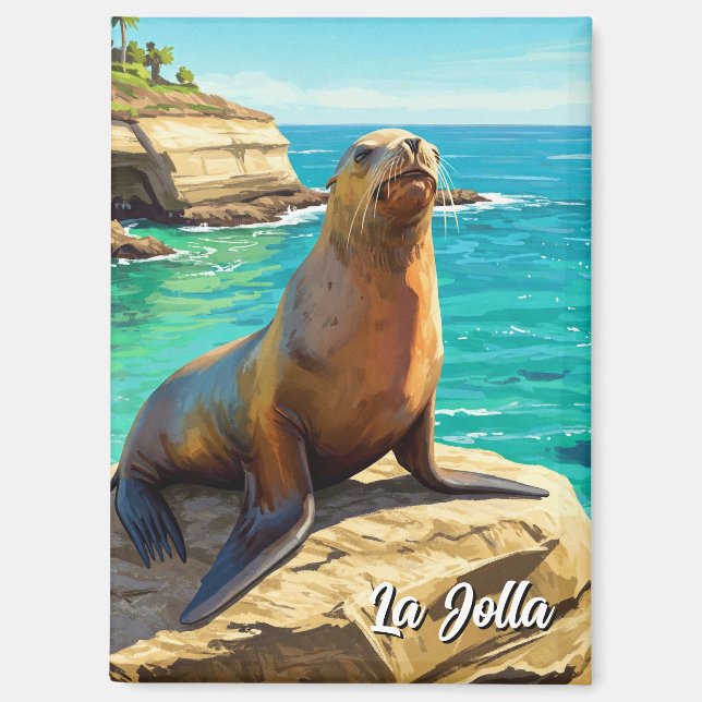 Aimant La Jolla Sea Lion Californie Voyage (Recto)