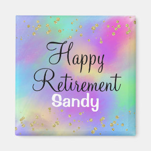 Aimant La joyeuse retraite colorée de la Parties scintill