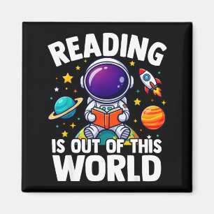 Aimant La lecture est un livre drôle de l'espace hors de