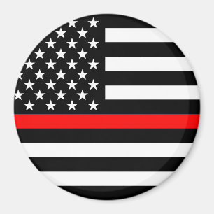 Aimant La ligne rouge mince décor de drapeau américain