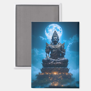 Aimant La lumière de la pleine lune du Bouddha
