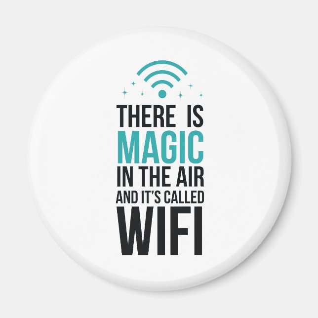 Aimant La Magie Dans L'Air Appelée Wi-Fi (Devant)