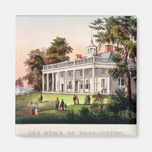 Aimant La maison de George Washington (Devant)