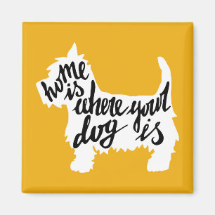 Aimant La maison est où votre chien est