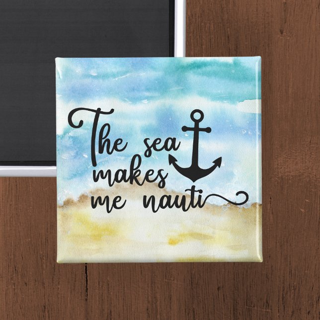 Aimant La mer me fait nausti porte de croisière (Créateur téléchargé)