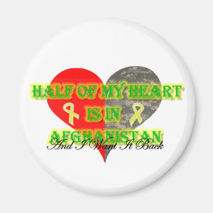 Aimant La moitié de mon coeur est en Afghanistan