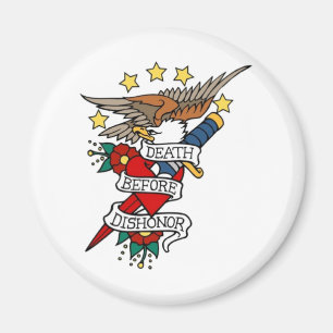 AIMANT LA MORT AVANT QUE COPIE VINTAGE D'ART DE TATOUAGE