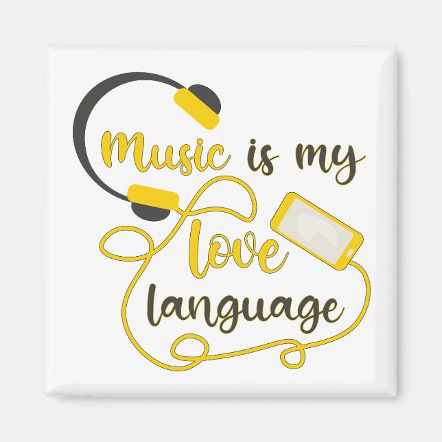 Aimant La musique est ma langue d'amour phrase romantique (Devant)