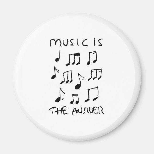 Aimant La musique est mon Thérapie Dessin Poster (Devant)