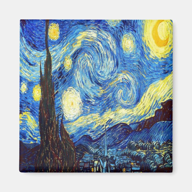 Aimant La nuit étoilée par Vincent van Gogh 1889 (Devant)