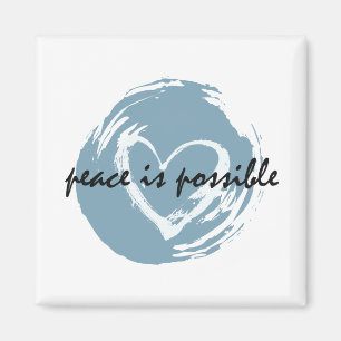 Aimant La paix est un coeur possible