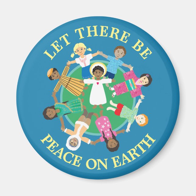 Aimant La paix sur l'aimant de la Terre (Devant)