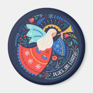 Aimant La paix sur Terre Angel Design