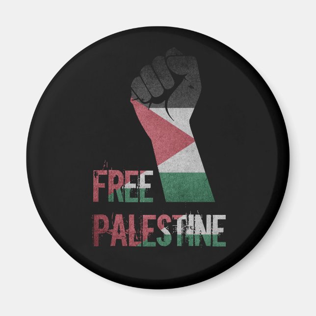 Aimant la palestine libre hissé le drapeau palestinien (Devant)