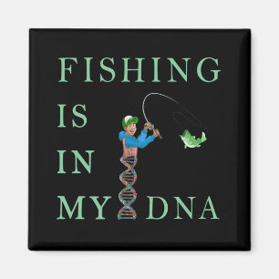 Aimant La pêche est dans mon ADN
