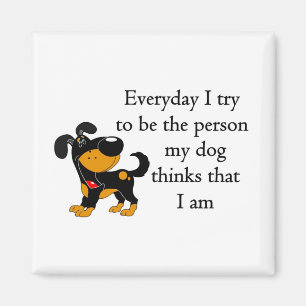 Aimant La personne que pense mon chien