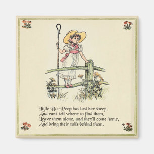 Aimant La petite Bo-Peep : Classique Kate Greenaway Nurse