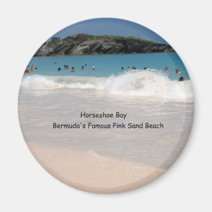 Aimant La plage de sable rose des Bermudes