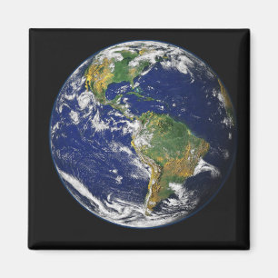 Aimant La pleine terre montrant l'hémisphère de l'ouest