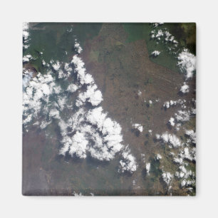 Aimant La plume se lève du volcan de Nyiragongo dans le