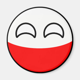 Aimant La Pologne Geeky tendante drôle Countryball