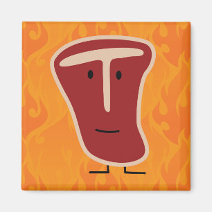 Aimant La protéine de viande de bifteck à l'os a grill