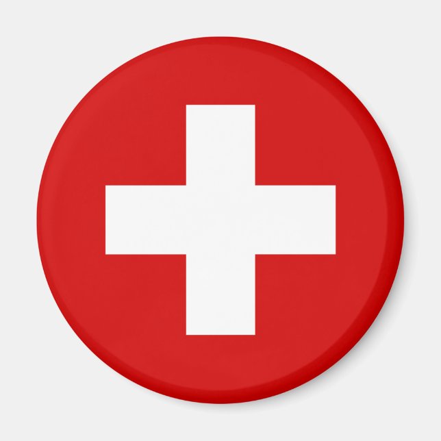 Aimant La qualité du drapeau suisse (Devant)